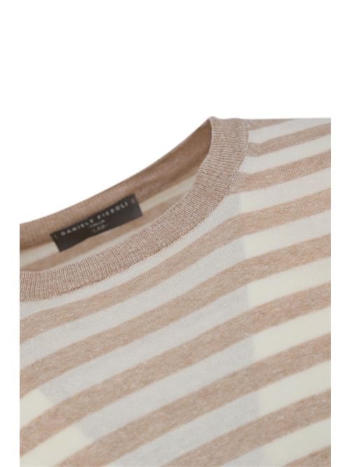 T-shirt in maglia di lino e cotone Sabbia DANIELE FIESOLI | DF 527535